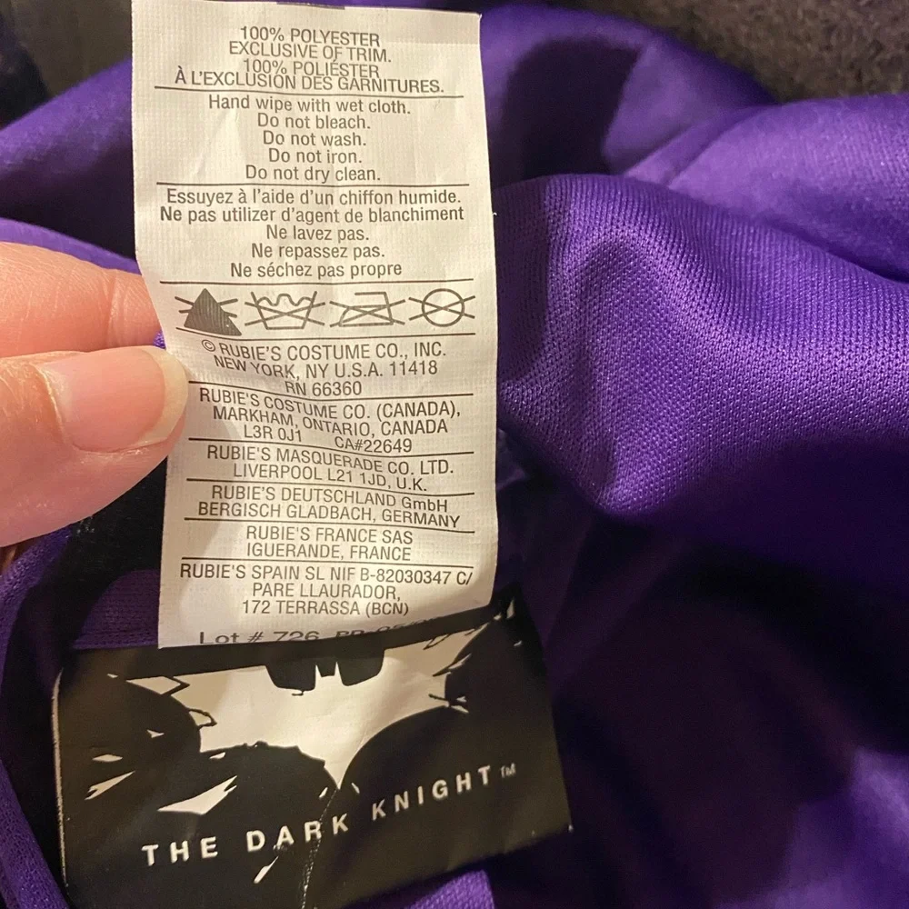Rubie’s The Joker, The Dark Knight Child Costume Size M 8-10, No Mask - Picture 5 of 6